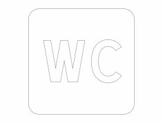 Yol levhası WC dxf dosyası