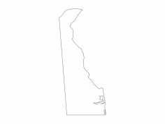 Delaware Eyalet Haritası (DE) dxf Dosyası