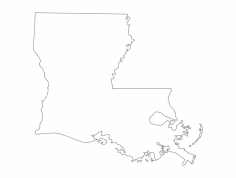 Louisiana (LA) dxf Dosyası Haritası