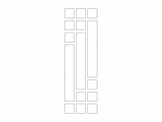 MDF Kapı Tasarımı 14 dxf Dosyası