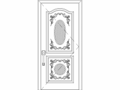 Modern Tek Kapılı Tasarım dxf Dosyası