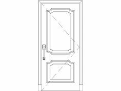 Masif Ahşap Kapı DXF Dosyası