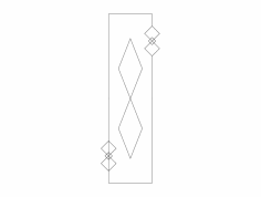 MDF Kapı Tasarımı 18 dxf Dosyası