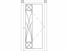 Muhteşem Modern Tek Ön Kapı dxf Dosyası