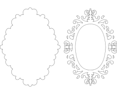 Ayna Çerçevesi 22 dxf Dosyası
