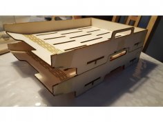 A4 Boyutunda İstiflenebilir Tepsiler DXF Dosyası