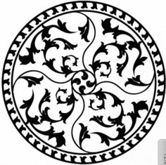 Yuvarlak desenler şablonu DXF dosyası