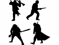 Asker Silüeti DXF Dosyası