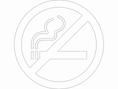 Sigara İçmek Yasaktır İşareti Neu dxf Dosyası