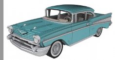 Chevrolet Bel Air 1957 – 3 Mm dxf Dosyası