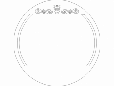 Yuvarlak kapı süsü dxf dosyası