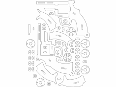 Revolver 2 2mm dxf Dosyası