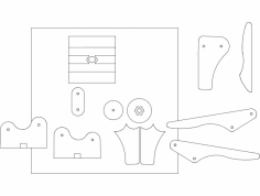 Toggle Kelepçeler dxf Dosyası