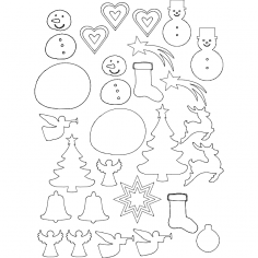 Noel kesim desenleri dxf dosyası