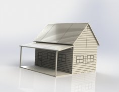 Ahşapta Küçük Batı Evi dxf Dosyası