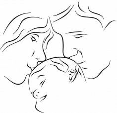 Anne Baba Bebek ile dxf Dosyası