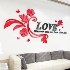Aşk Duvar Sticker Ücretsiz Vektör