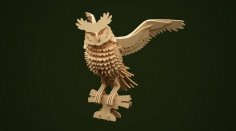 Baykuş 3D Puzzle Ücretsiz Vektör