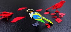 Kuş 3D Puzzle Ücretsiz Vektör