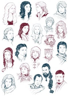 Game of Thrones Oyuncuları Ücretsiz Vektör