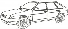 VAZ-2109 Vektör Ücretsiz Vektör