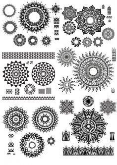 Geometrik Daire Tasarımı Vektörel Çizim Ücretsiz Vektör