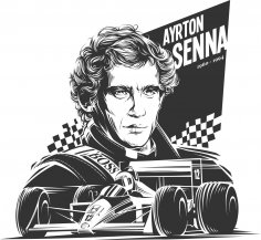Ayrton Senna Vektör Ücretsiz Vektör