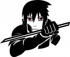 CorelDRAW'da Sasuke Vektörü Ücretsiz Vektör