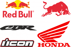 Red Bull Honda CBR Logo Vektör Seti Ücretsiz Vektör