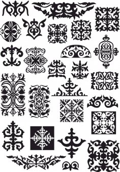 Kazak Ornament Vektörleri Ücretsiz Vektör