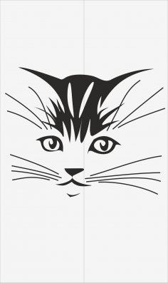 Cam için Kedi Çıkartması Vektörü Ücretsiz Vektör