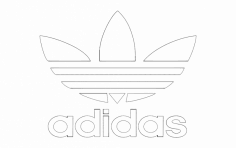 Adidas Logosu dxf Dosyası