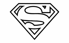 Süpermen logosu dxf dosyası
