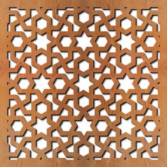 Arap Geometrik Lazer Kesim Desen dxf Dosyası