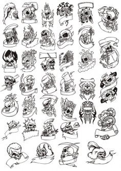 Dehşet Veren Kafatası Kafa Vektör İllüstrasyonu Ücretsiz Vektör