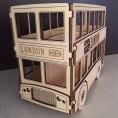 Londra Otobüsü 3D Yapboz Ücretsiz Vektör