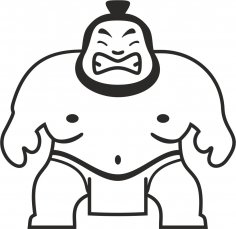Sumo Güreşçisi Etiketi Vektörü Ücretsiz Vektör