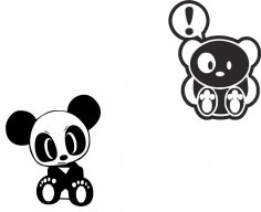 JDM Takım Panda Sticker Vektör Ücretsiz Vektör