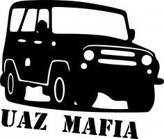 UAZ Mafya Etiketi Vektörü Ücretsiz Vektör