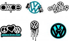Volkswagen Logo Vektörleri Ücretsiz Vektör