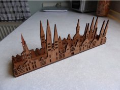 Lübeck silüeti mumluk dxf dosyası