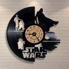 Vinil Plak Saat Star Wars Duvar Dekoru Ücretsiz Vektör
