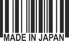 Japonya'da Üretilmiştir Barkod Vinil Etiket Vektörü Ücretsiz Vektör