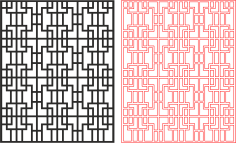 Geometrik tel kafes sanat deseni dxf dosyası