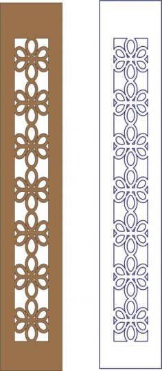 Çiçek dekoratif çerçeve deseni dxf Dosyası