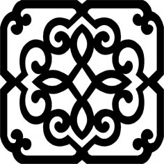 Dökme Demir Çerçeve Desen dxf Dosyası