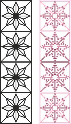 Yıldız Deseni Vektör dxf Dosyası