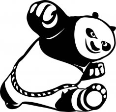 Araba Çıkartmaları Sevimli Kung Fu Panda Ücretsiz Vektör