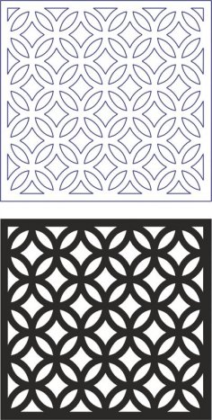 Vektör Geometrik Kesintisiz Desen Modern dxf Dosyası