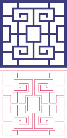 Dekoratif Kafes Deseni dxf Dosyası